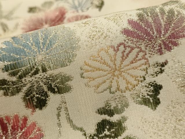 平和屋着物■上質な小紋 草花文 暈し染め 金通し地 正絹 逸品 AABH7352st