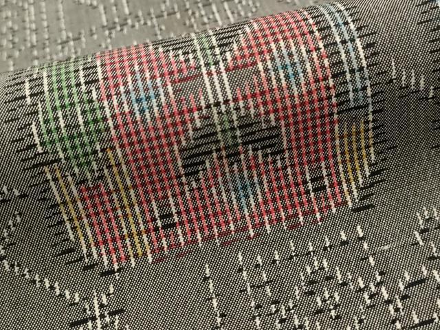 平和屋着物■本場村山大島紬 幾何学文様 正絹 逸品 AABH7358st