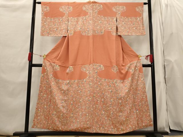 平和屋着物■訪問着 草花文 正絹 逸品 未使用 AABH7375st