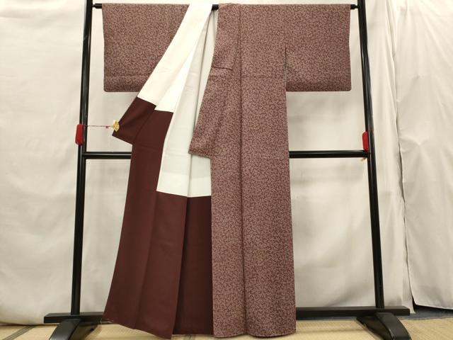 平和屋着物■上質な小紋 花尽し 正絹 逸品 未使用 AABH7381st