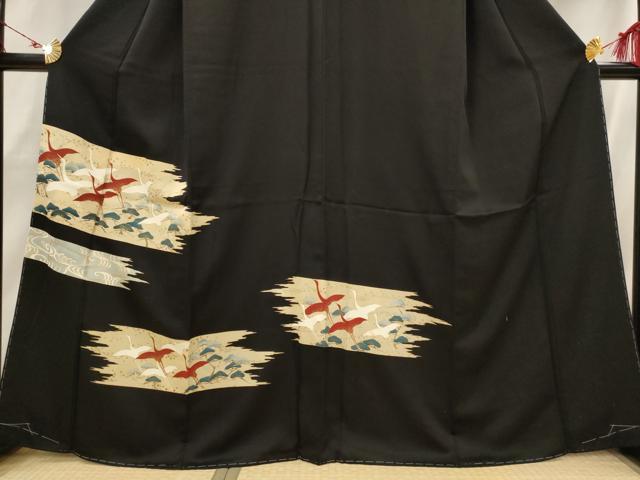 平和屋着物■訪問着 飛鶴文 金彩 正絹 逸品 AABH7391st