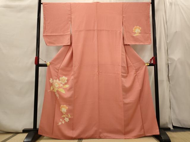 平和屋着物■中国三大刺繍 相良刺繍 訪問着 枝花文 正絹 逸品 AABH7406st