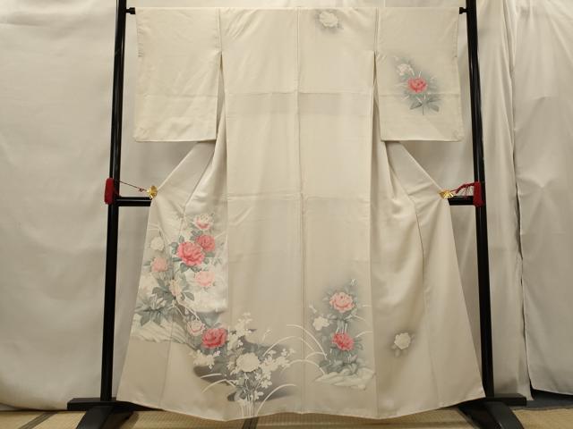 平和屋着物□訪問着 刺繍 草花文 暈し染め 正絹 逸品 AABH7410st