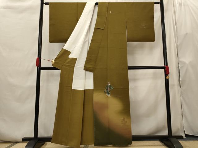 平和屋着物■訪問着 作家物 能 暈し染め 金彩 正絹 逸品 未使用 AABH7417st