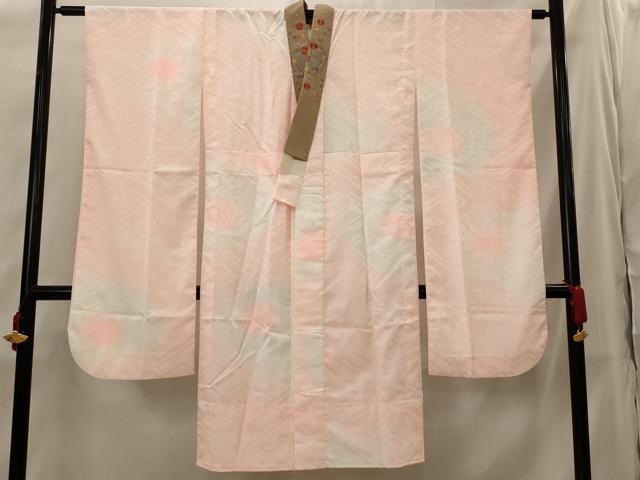 平和屋着物●振袖用長襦袢　無双仕立て　草花地紋　半衿刺繍　洗える着物　AABG6543ph 平和屋本店□極上 振袖・長襦袢(無双仕立て・半衿刺繍)・袋帯セット 総