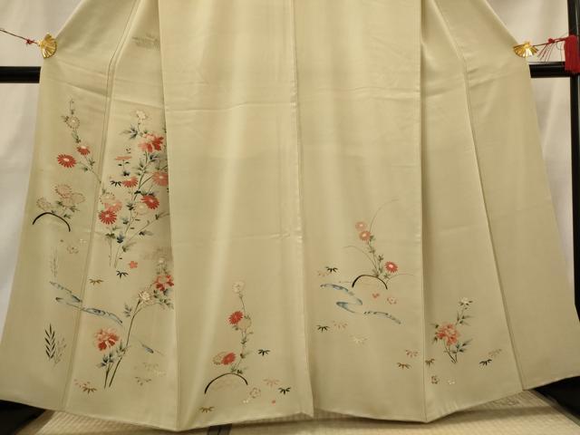 平和屋着物■訪問着 草花文 金彩 正絹 逸品 AABH7419st