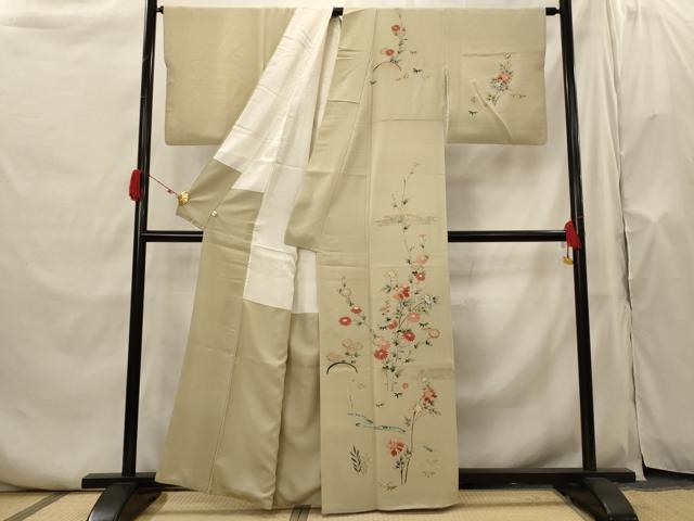 平和屋着物■訪問着 草花文 金彩 正絹 逸品 AABH7419st