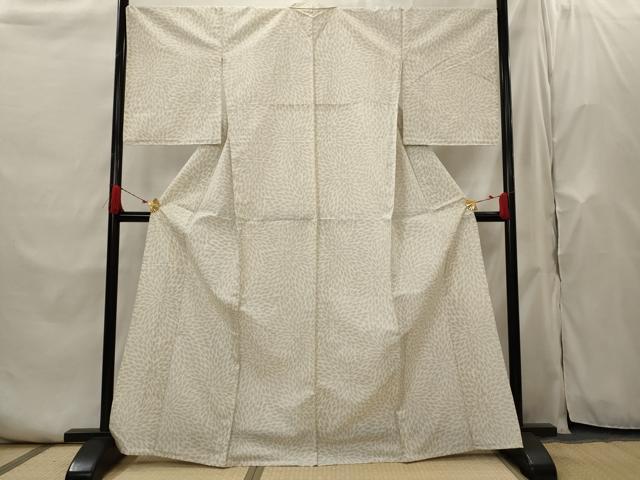 平和屋着物▽本場大島紬 薩摩結城 単衣 花尽し 正絹 逸品 AABH7435st