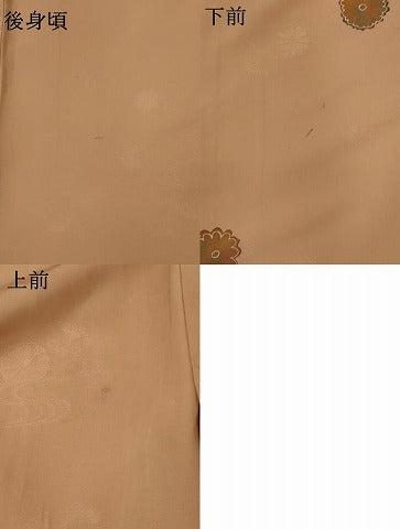 平和屋着物▽上質な小紋 単衣 地紋起こし 舞花文 正絹 逸品 AABH7442st