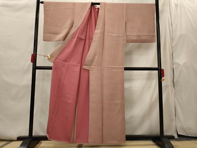 平和屋着物▽上質な小紋 単衣 霞文 暈し染め 正絹 逸品 AABH7443st