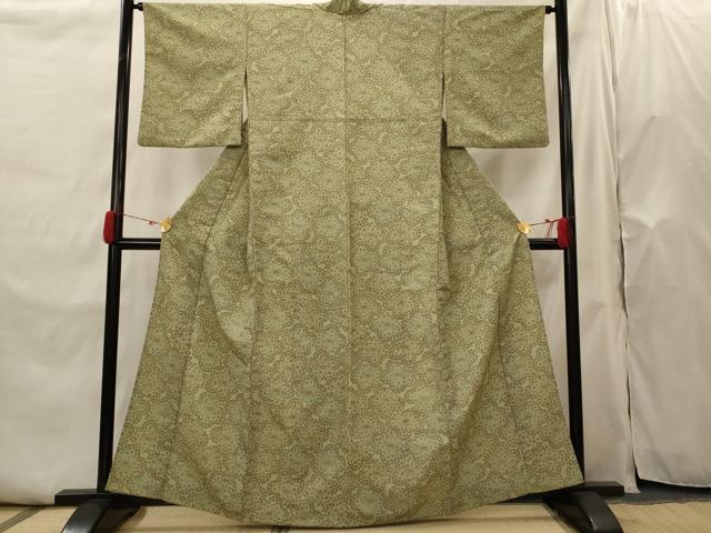 平和屋着物▽小紋 単衣 花尽し 洗える着物 AABH7466st