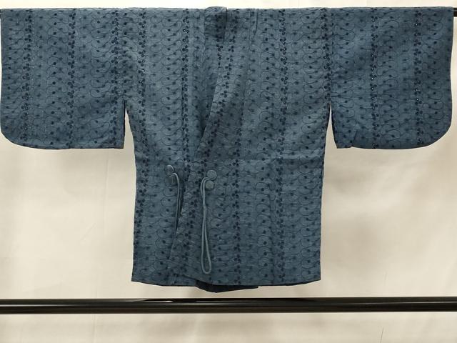 平和屋着物▽道中着 スリーシーズン 春夏秋 塵除け 花唐草文 レース 正絹 逸品 AABH7468st