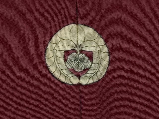 平和屋着物▽色無地 単衣 葡萄茶色 洗える着物 AABH7472st