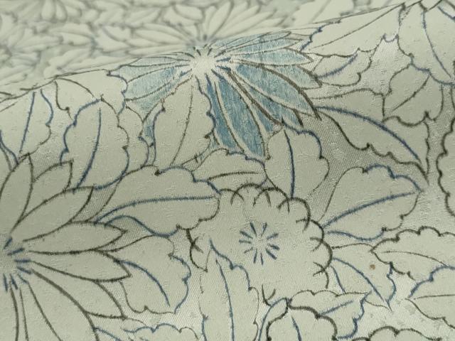 平和屋着物▽上質な小紋 単衣 花尽し 正絹 逸品 AABH7480st