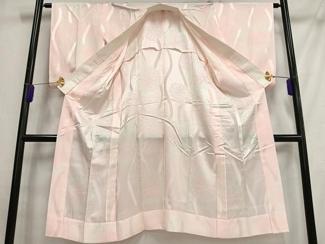平和屋着物■長襦袢 無双仕立て 立涌花文 暈し染め 正絹 逸品 AABH7513oa