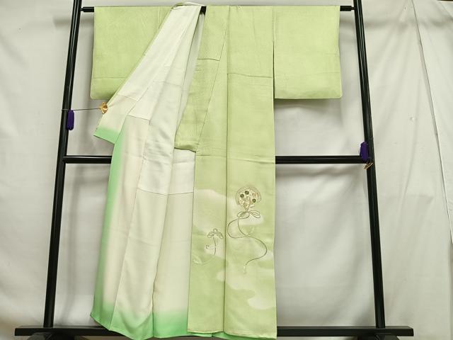 平和屋着物■訪問着 刺繍 花鏡裏文 暈し染め 正絹 逸品 AABH7537oa