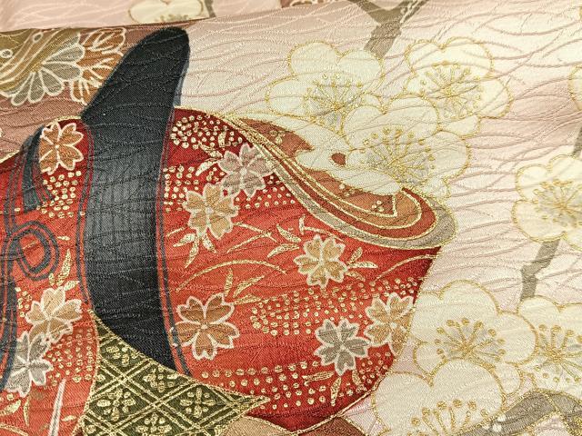 平和屋着物■訪問着 女人花文 暈し染め 金彩 正絹 逸品 AABH7543oa