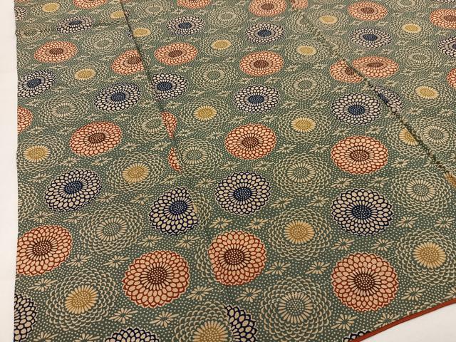 平和屋着物■上質な小紋 型染め 花づくし 三越扱い 正絹 逸品 未使用 AABH7563oa