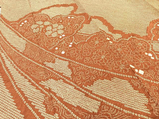平和屋着物■訪問着 総絞り 雲取り花文 正絹 逸品 AABH7569oa