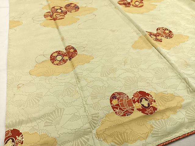 平和屋着物■上質な小紋 花鼓文 金彩 正絹 逸品 AABH7581oa