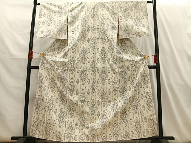 平和屋着物■上質な紬 飾花文 正絹 逸品 AABH7588oa