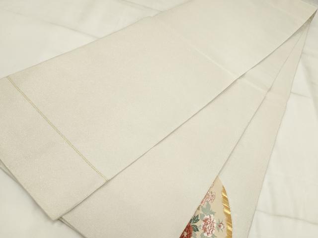 平和屋着物▼綴れ 太鼓柄袋帯 唐織 地紙鴛鴦花文 金糸 正絹 逸品 AABH7664wj