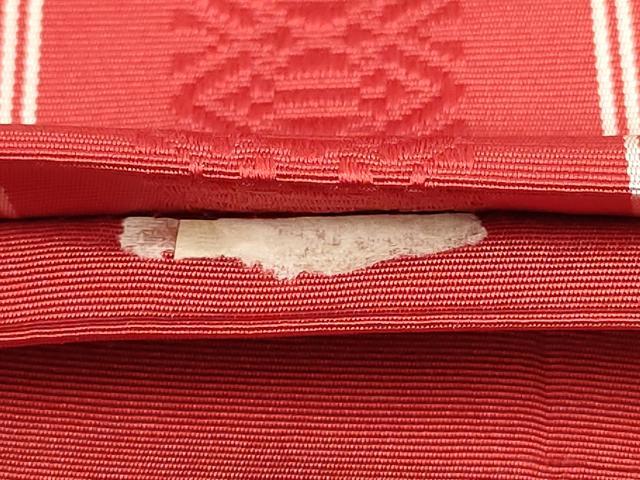 平和屋着物◎本場筑前博多織 半幅帯 献上 正絹 逸品 AABH7909wj