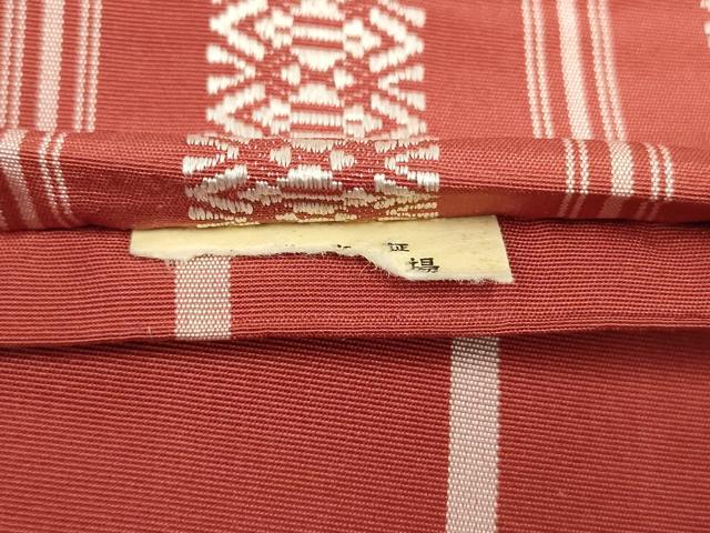 平和屋着物◎本場筑前博多織 半幅帯 献上 証紙付き 正絹 逸品 AABH8074wj