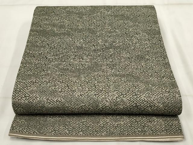 平和屋着物◎丸帯 霞幾何学文 正絹 逸品 AABH8155wj