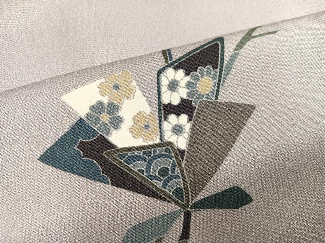 平和屋着物●訪問着 駒刺繍 枝花文 金彩 ロング丈 正絹 逸品 AABH8245ph
