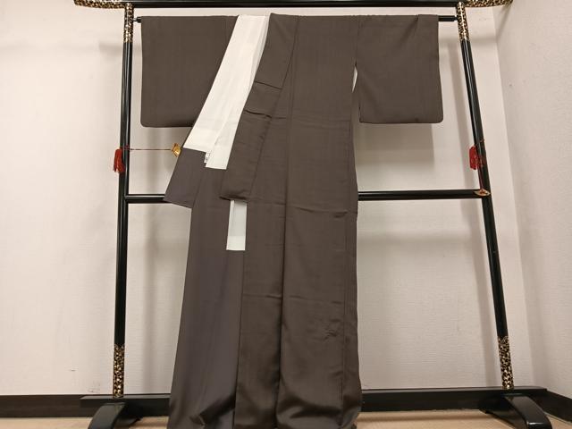 平和屋着物●上質な小紋 縞 正絹 逸品 AABH8247ph
