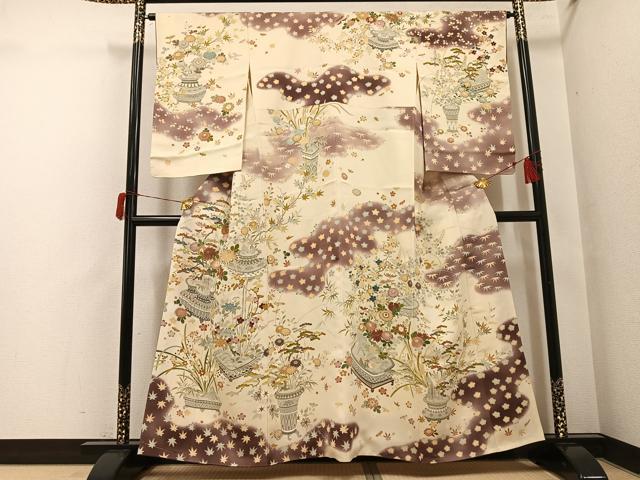 平和屋着物●訪問着 友禅 飾花文 伊勢丹扱い 正絹 逸品 AABH8261ph