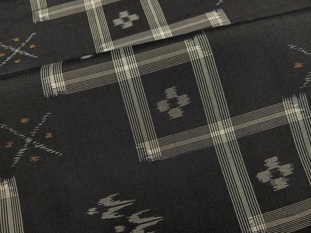 平和屋着物●本場琉球絣 紬 正絹 逸品 AABH8294ph