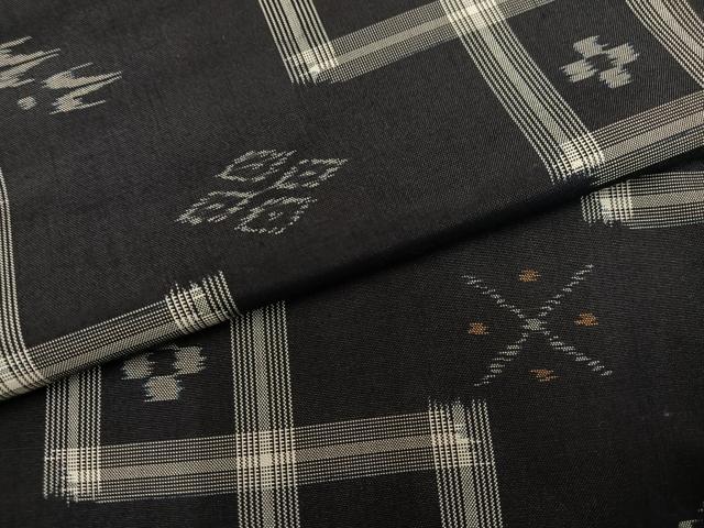 平和屋着物●本場琉球絣 紬 正絹 逸品 AABH8294ph