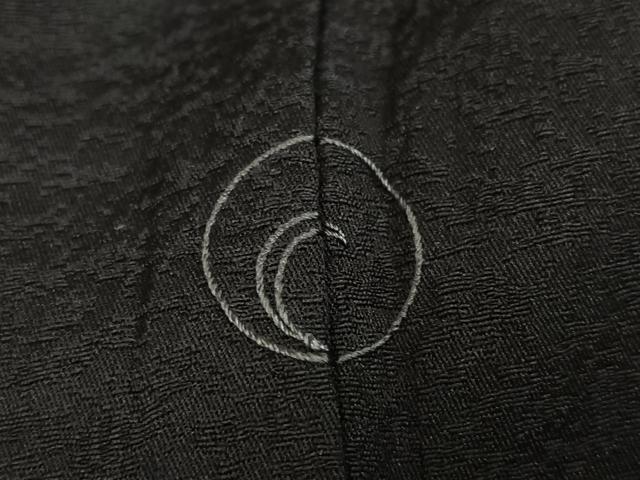 平和屋着物●訪問着 絞り 刺繍 草花文 黒地 金彩 正絹 逸品 AABH8299ph