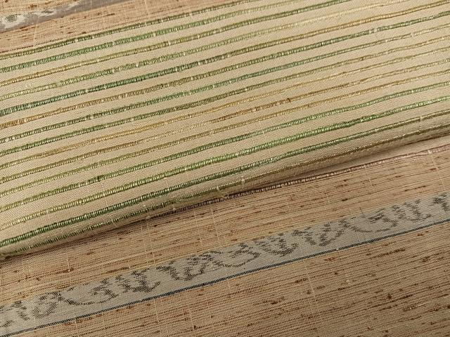 平和屋着物●ぜんまい紬 訪問着 横段文 正絹 逸品 未使用 AABH8303ph