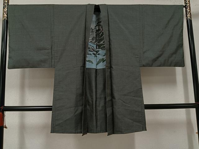 平和屋着物●男性 本場大島紬 アンサンブル 100亀甲 総詰め 正絹 逸品 AABH8305ph