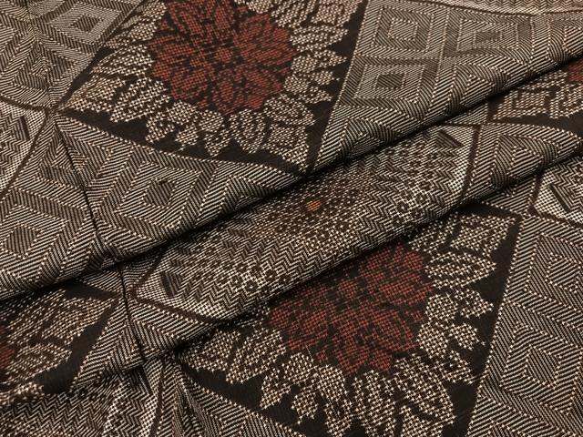 平和屋着物●本場大島紬 龍郷絣 正絹 逸品 AABH8315ph