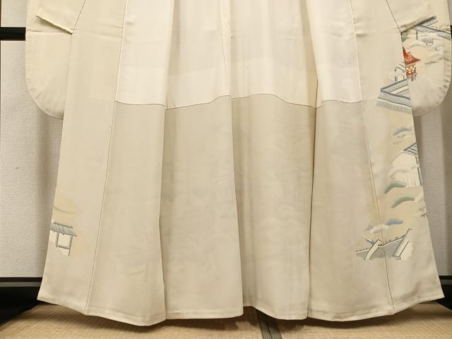 平和屋着物●豪華振袖 友禅 刺繍 山車 正絹 逸品 AABH8318ph