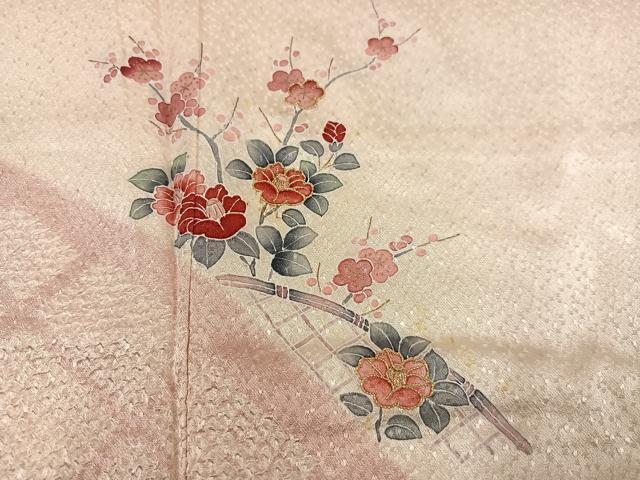 平和屋着物●訪問着 友禅 枝花籬文 正絹 逸品 AABH8327ph