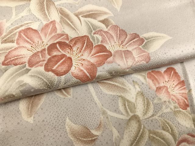 平和屋着物●訪問着 刺繍 草花文 正絹 逸品 AABH8335ph