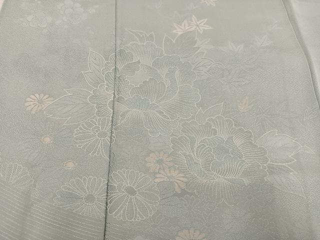 平和屋着物●豪華色留袖 草花文 蕎麦切色 正絹 逸品 AABH8336ph