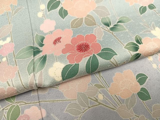 平和屋着物●訪問着 友禅 枝花文 暈し染め 正絹 逸品 AABH8344ph