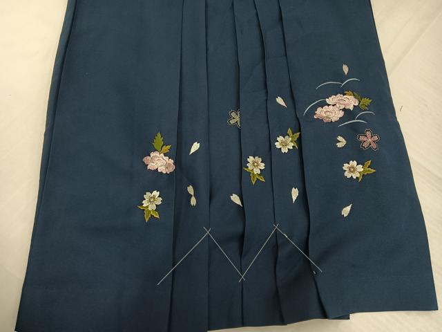 平和屋着物●女性 行灯袴 刺繍 草花文 AABH8362ph