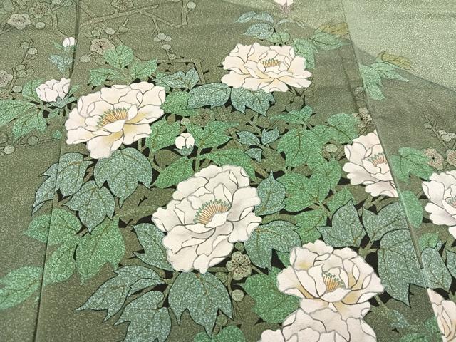 平和屋着物●訪問着 作家物 枝花文 正絹 逸品 未使用 AABH8377ph