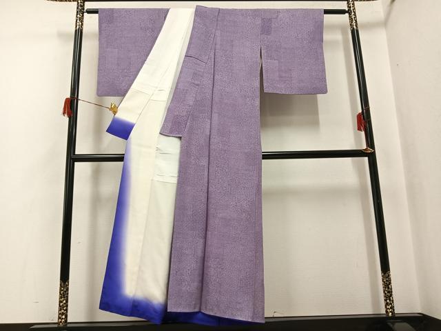 平和屋着物●江戸小紋 作家物 木下正夫 寄せ小紋柄 反端付き 正絹 逸品 AABH8387ph
