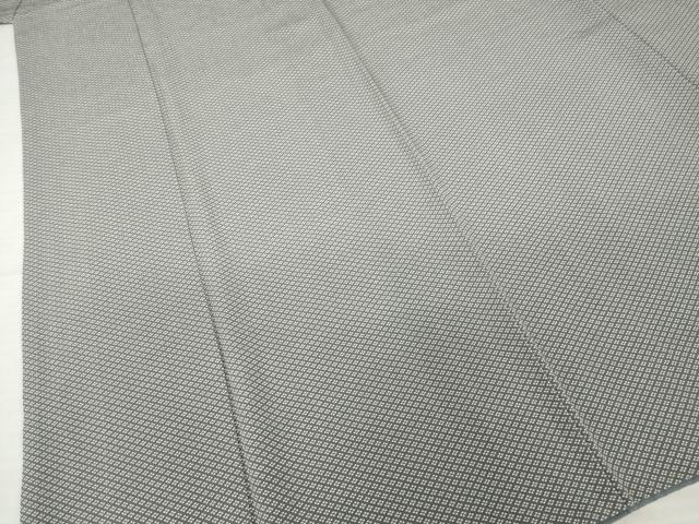 平和屋着物●江戸小紋 四つ菱 正絹 逸品 AABH8402ck