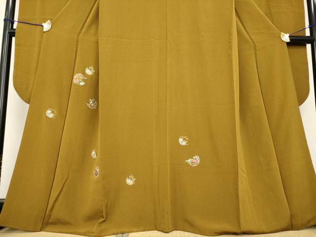 平和屋着物●豪華振袖 刺繍 雪輪花文 正絹 逸品 AABH8405ck