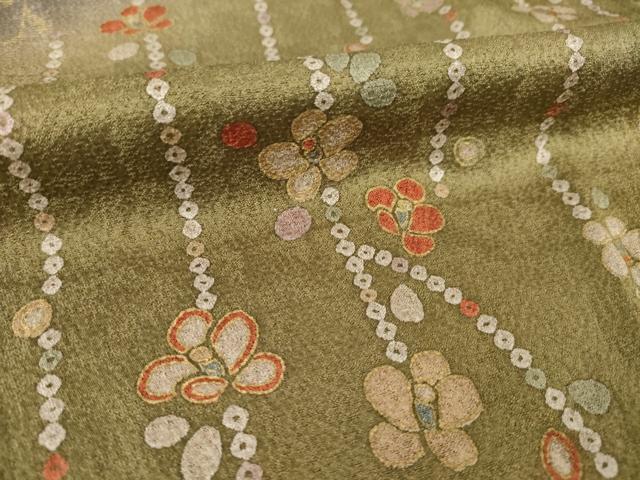 平和屋着物●訪問着 枝垂れ花文 暈し染め 正絹 逸品 未使用 AABH8434ck