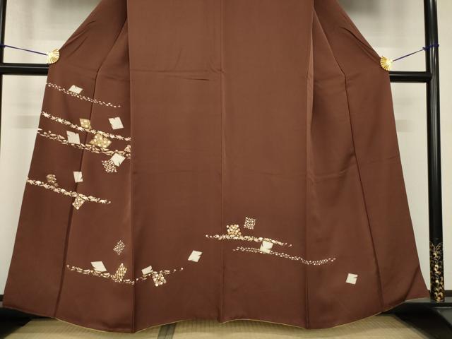 平和屋着物●訪問着 箔散らし花文 金彩 正絹 逸品 AABH8438ck